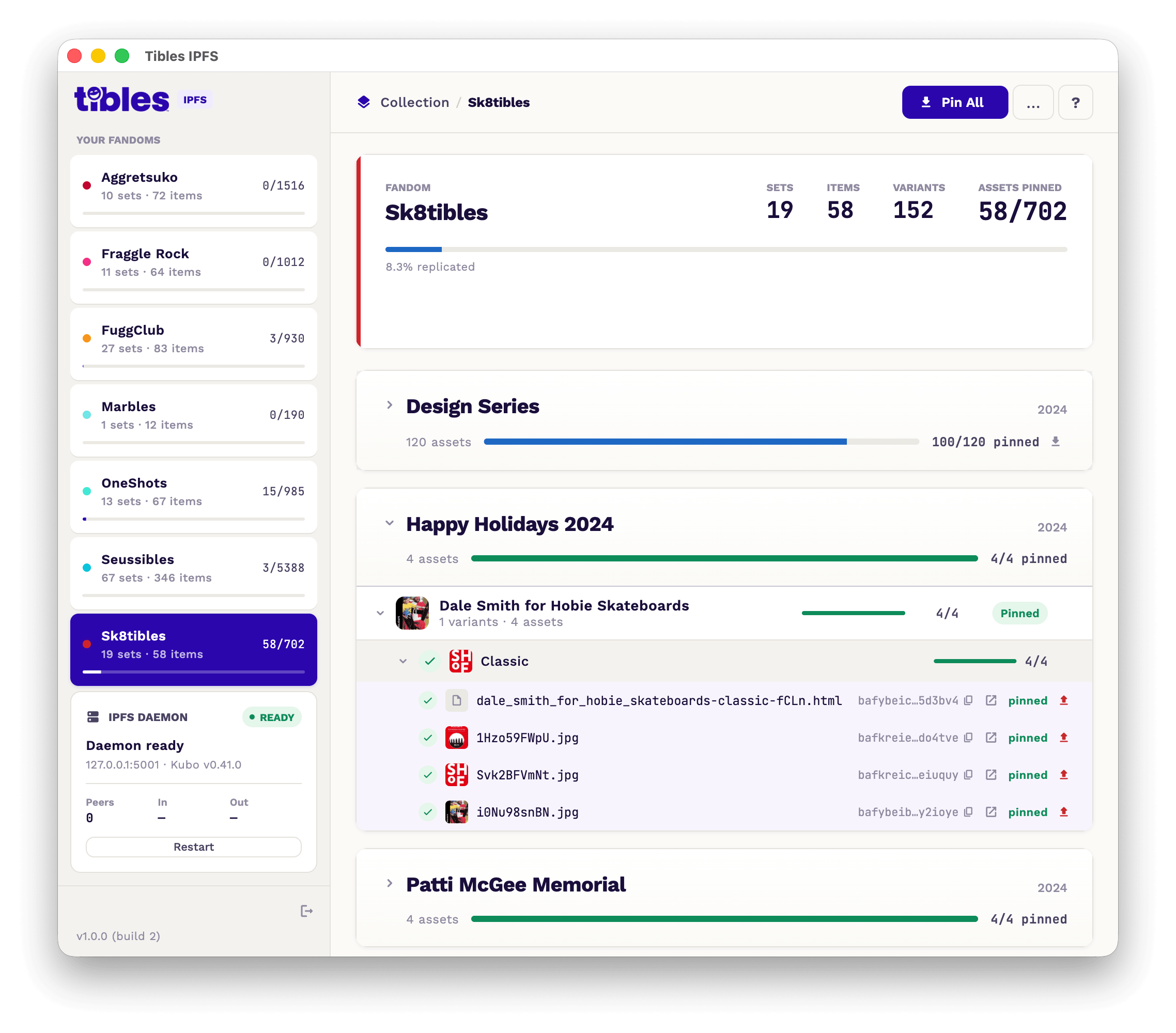 Tibles IPFS Desktop Client